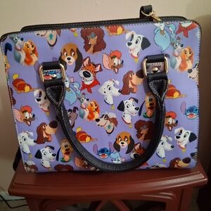 Custom Made Disney Dogs Purple Character Shoulder Bag